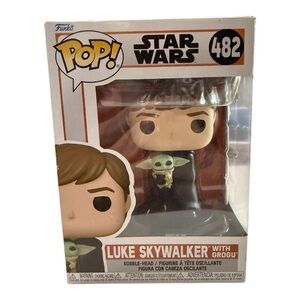 Funko Pop! Star Wars Luke Skywalker with Grogu #482 Bobblehead – New in Box